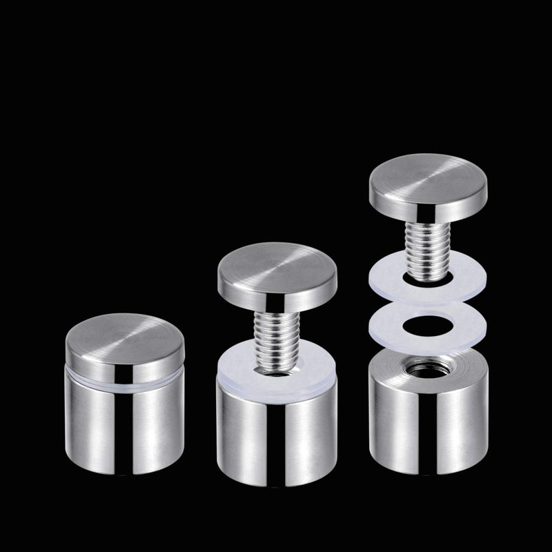 Favide 48 Packs Sign Standoff Screws Advertising Screws Stainless Steel Wall Standoff Mounts Glass Acrylic Nail for Glass Artwork and Sign Displays (1 x 1 Inch) - Image 5
